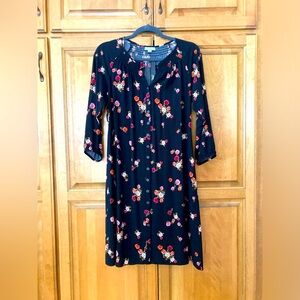 J. Jill Black Floral Dress